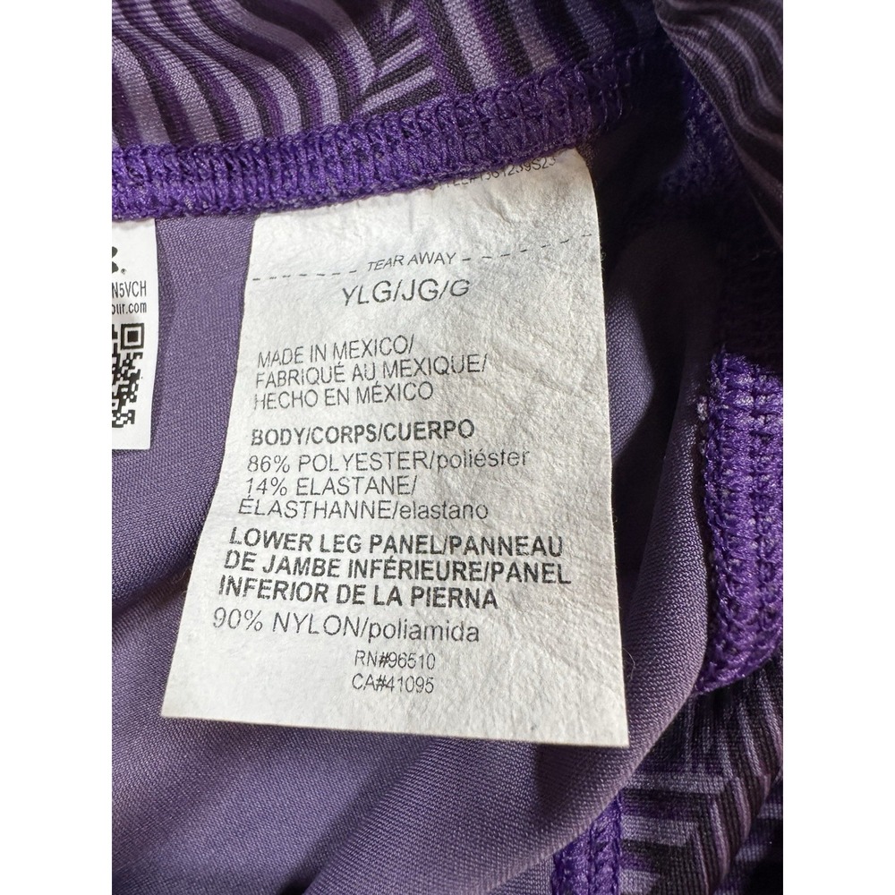 Under Armour Girls Youth L Purple Crop Leggings - Picture 3 of 3